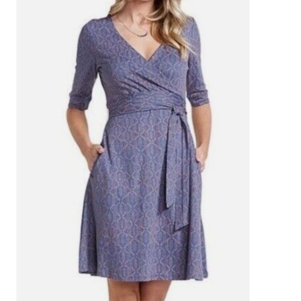 Toad&Co Lavender Blue Wrap Dress